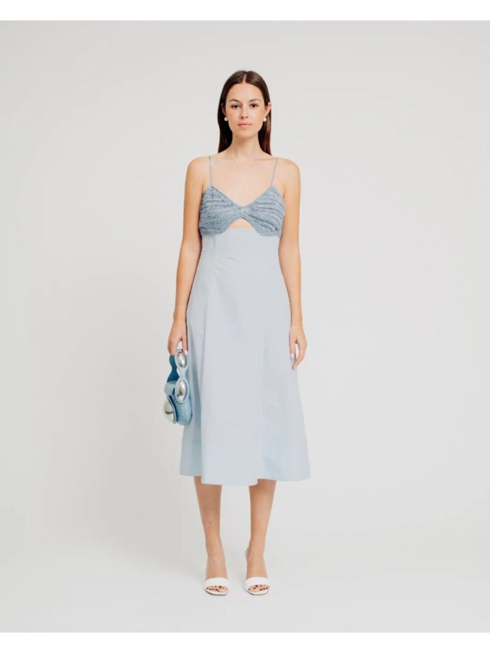 Torn By Ronny Kobo Romy Dress Sky Blue Womens Size Large
